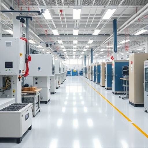 Immagine di una fabbrica che produce semiconduttori a Taiwan